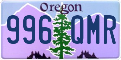 OR license plate 996QMR