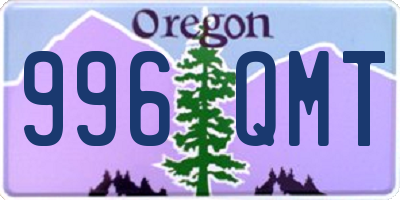 OR license plate 996QMT