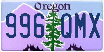 OR license plate 996QMX