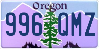 OR license plate 996QMZ
