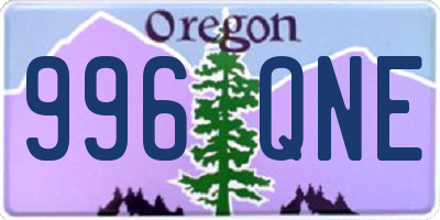 OR license plate 996QNE