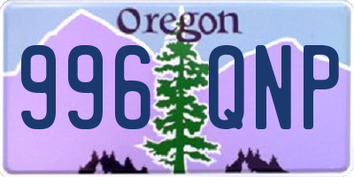 OR license plate 996QNP