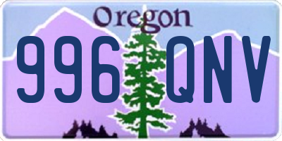 OR license plate 996QNV