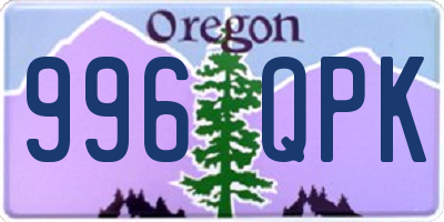 OR license plate 996QPK