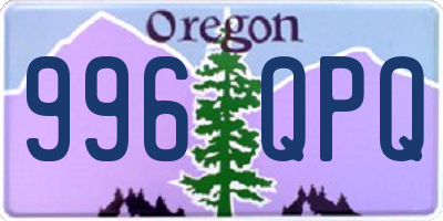 OR license plate 996QPQ
