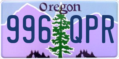OR license plate 996QPR