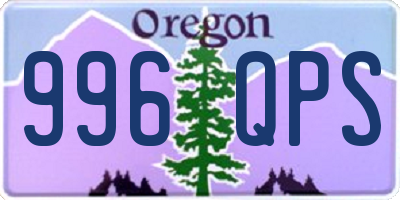 OR license plate 996QPS