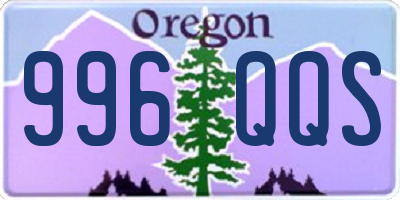 OR license plate 996QQS