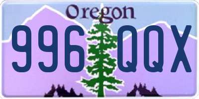 OR license plate 996QQX