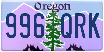 OR license plate 996QRK