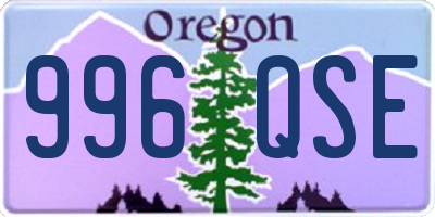 OR license plate 996QSE