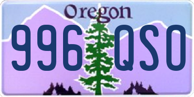 OR license plate 996QSO