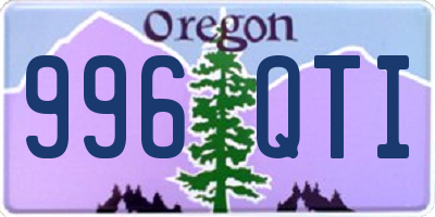 OR license plate 996QTI