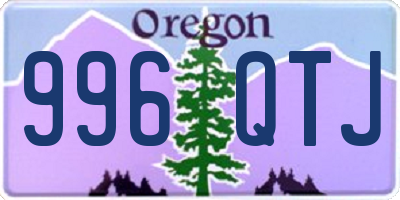 OR license plate 996QTJ