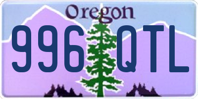 OR license plate 996QTL