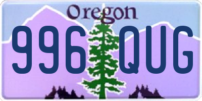 OR license plate 996QUG