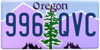 OR license plate 996QVC