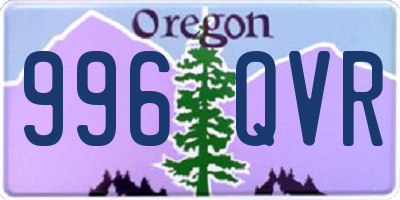 OR license plate 996QVR