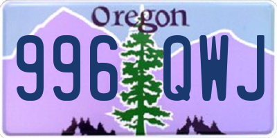 OR license plate 996QWJ