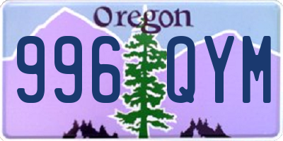OR license plate 996QYM