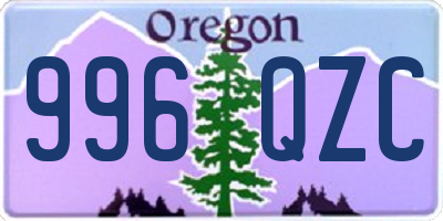 OR license plate 996QZC