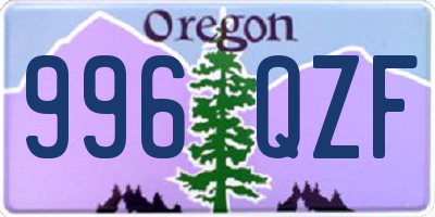 OR license plate 996QZF