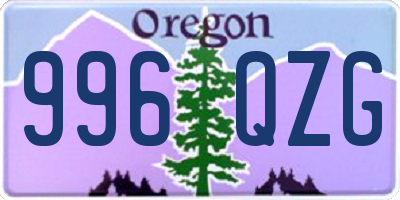 OR license plate 996QZG