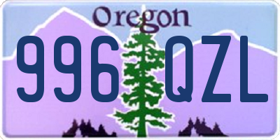 OR license plate 996QZL