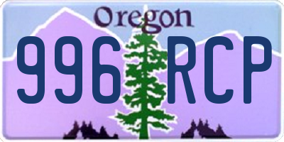 OR license plate 996RCP