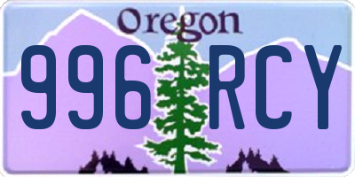 OR license plate 996RCY
