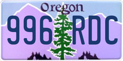 OR license plate 996RDC