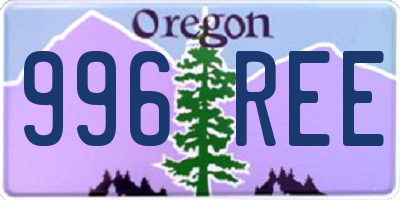 OR license plate 996REE