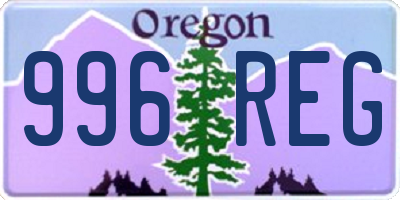 OR license plate 996REG