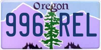 OR license plate 996REL