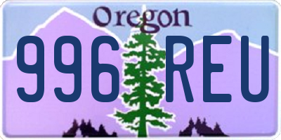 OR license plate 996REU