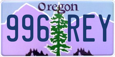 OR license plate 996REY