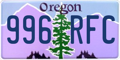 OR license plate 996RFC