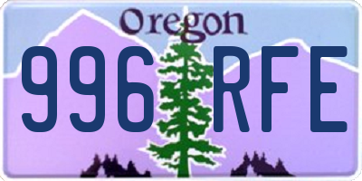 OR license plate 996RFE