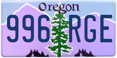 OR license plate 996RGE