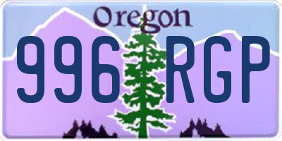 OR license plate 996RGP