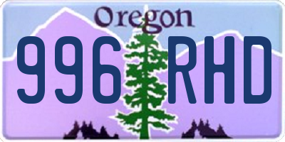 OR license plate 996RHD