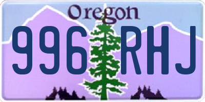 OR license plate 996RHJ