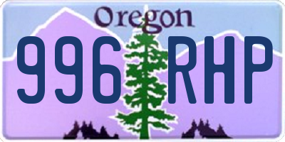 OR license plate 996RHP