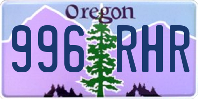 OR license plate 996RHR