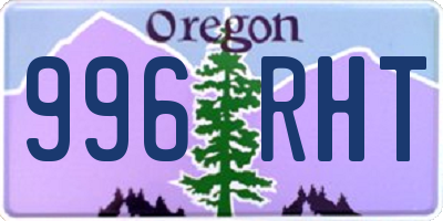 OR license plate 996RHT