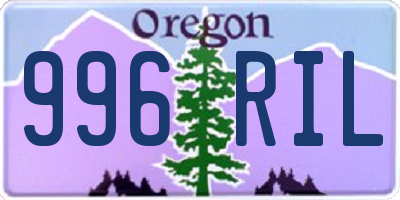OR license plate 996RIL