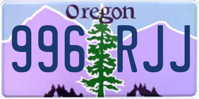 OR license plate 996RJJ
