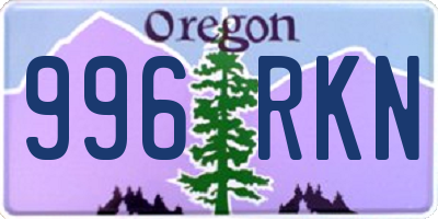 OR license plate 996RKN