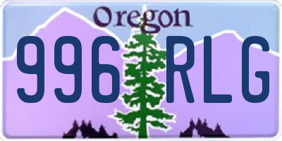 OR license plate 996RLG