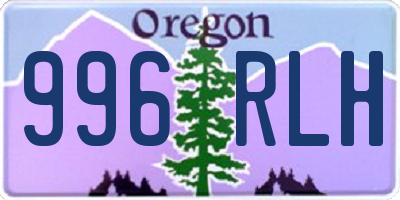 OR license plate 996RLH